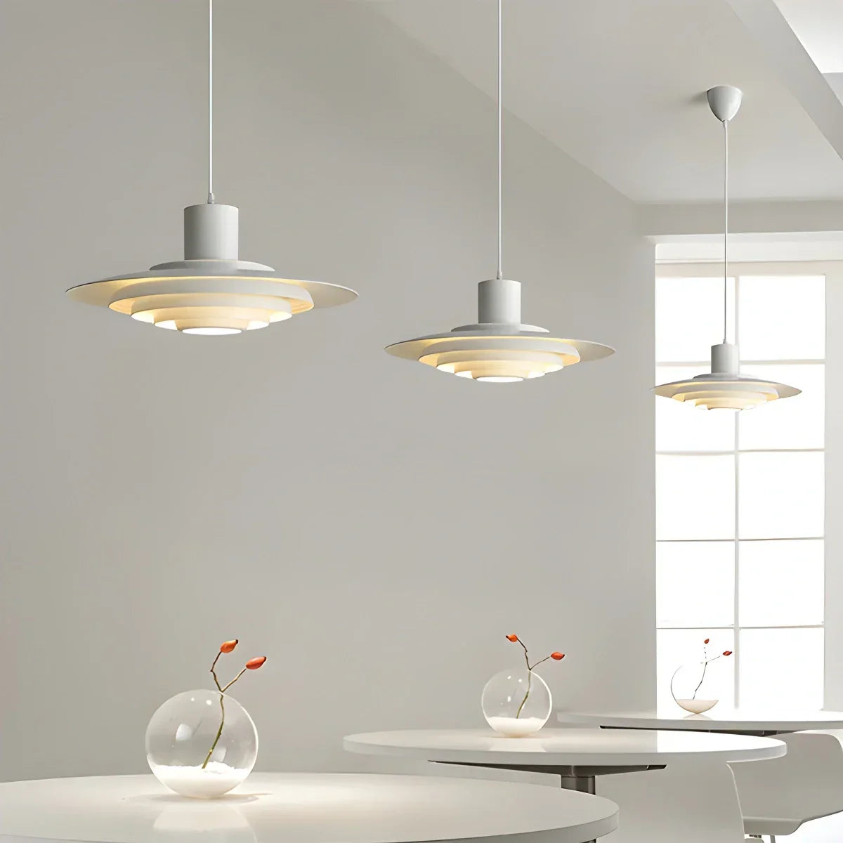 Nordic Cream Style UFO Pendant Lamp | Desfino