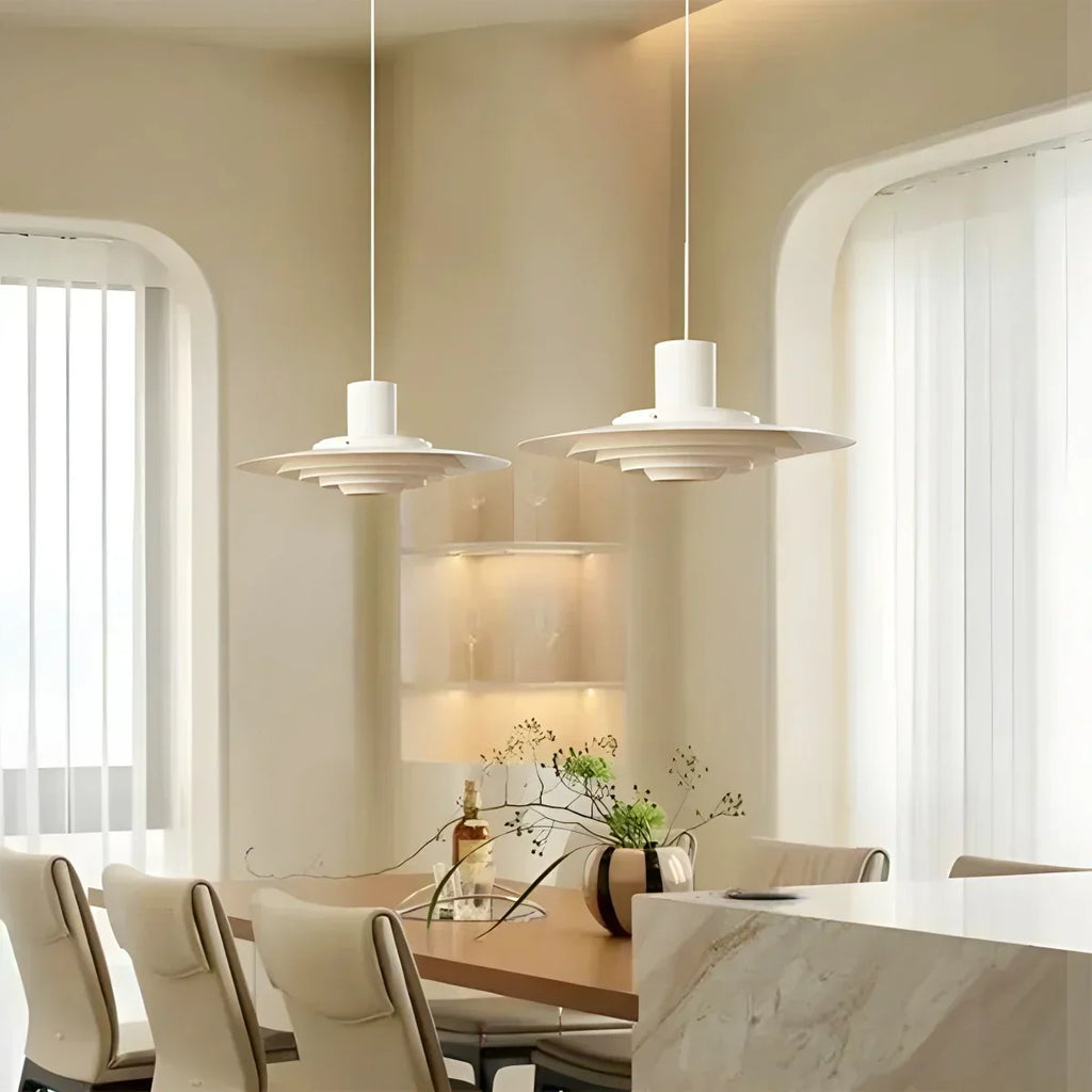 Nordic Cream Style UFO Pendant Lamp | Desfino
