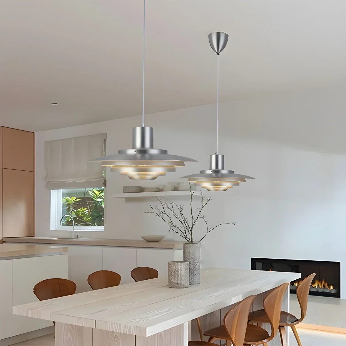 Nordic Cream Style UFO Pendant Lamp | Desfino