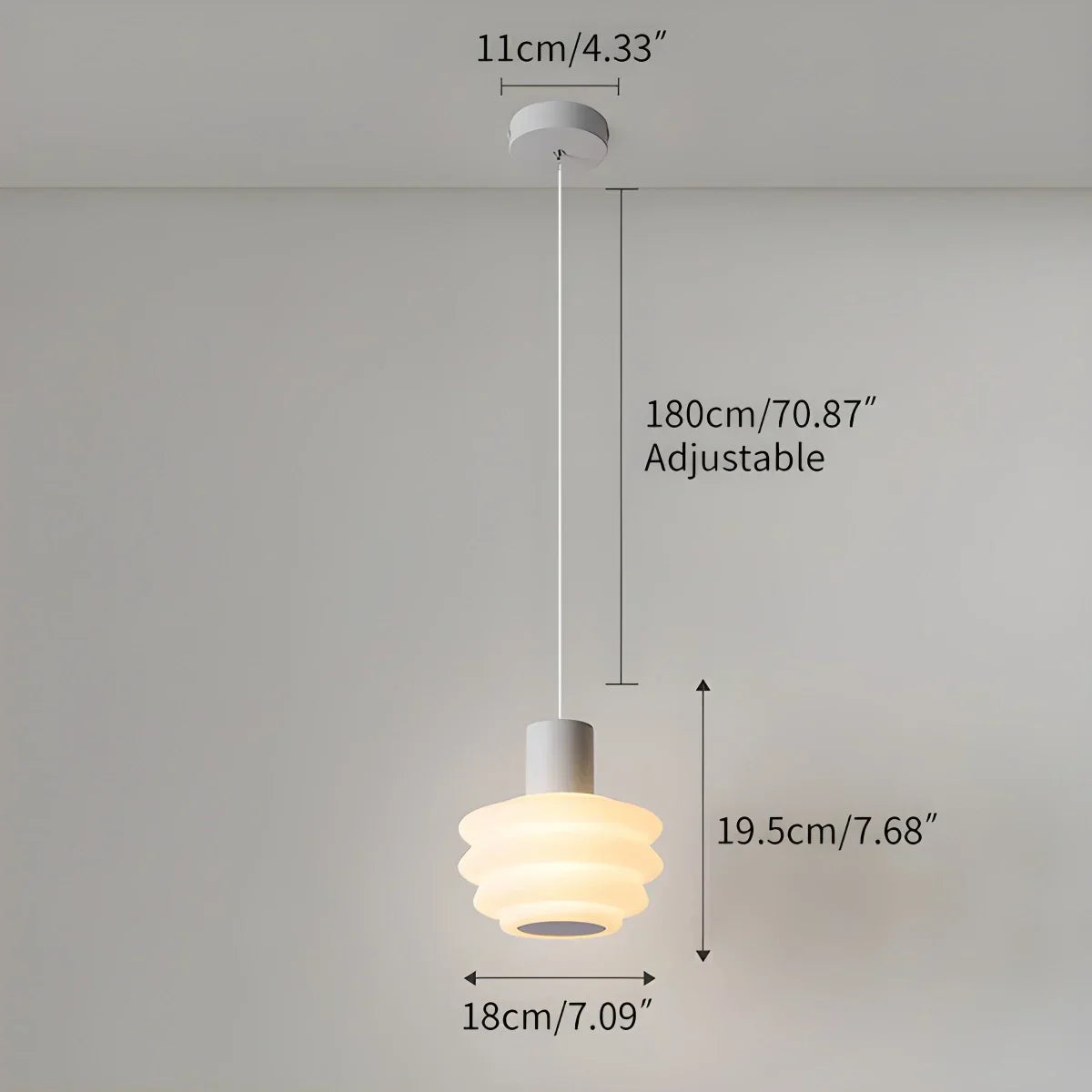 Nordic Cream Style LED Bedroom Small Pendant Light | Desfino