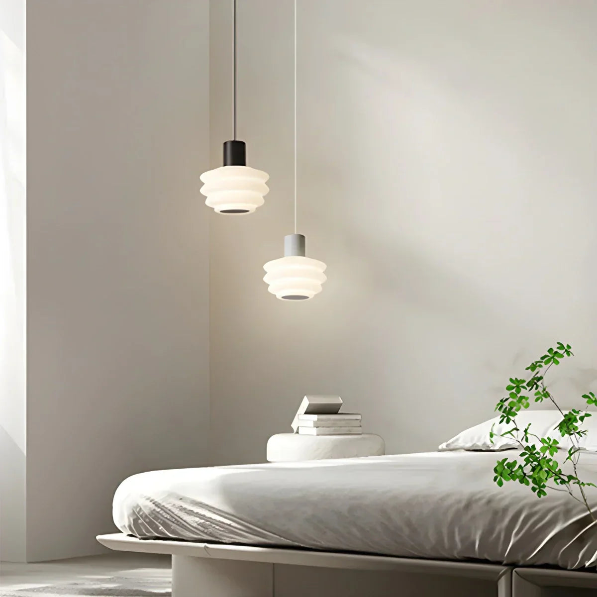 Nordic Cream Style LED Bedroom Small Pendant Light | Desfino