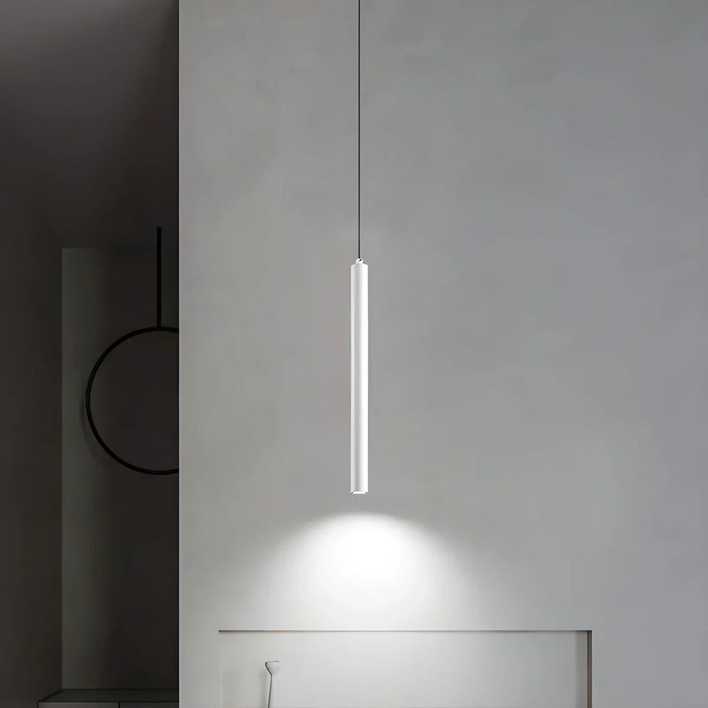 Moderne lange LED-Rohr-Pendelleuchte als Nachttischlampe | Desfino