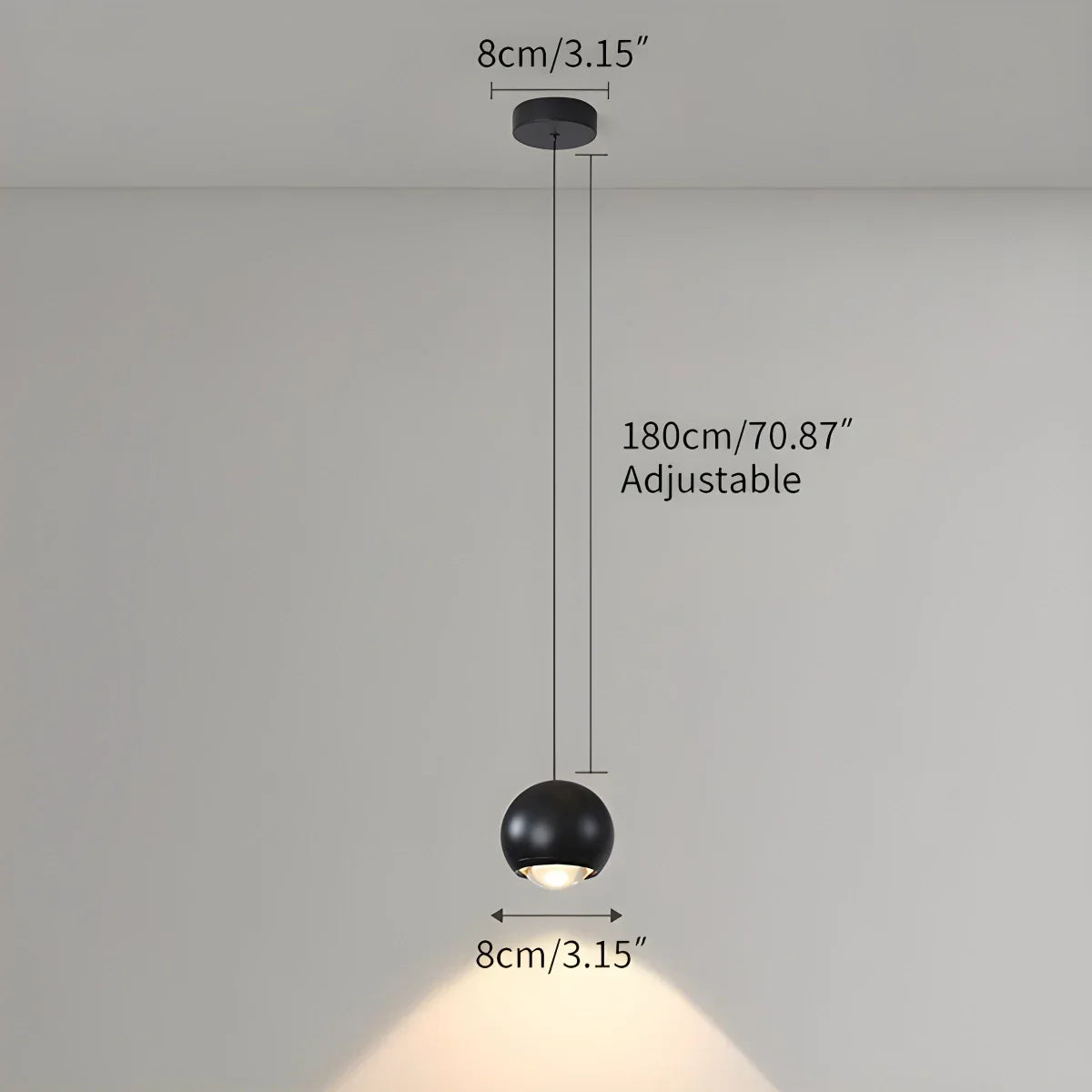 Modern Minimalist Ball Shape LED Pendant Light | Desfino