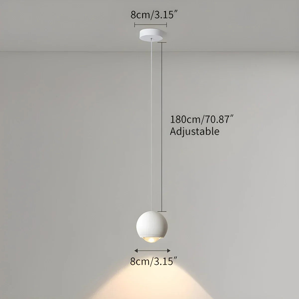 Modern Minimalist Ball Shape LED Pendant Light | Desfino