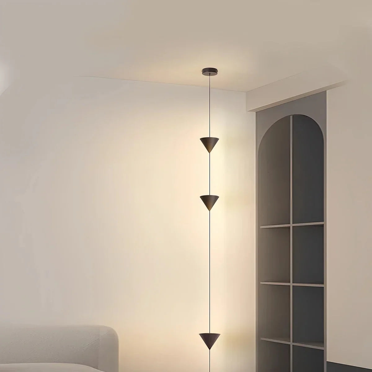 Cone Desigh Hanging Cable Floor Lamp | Desfino