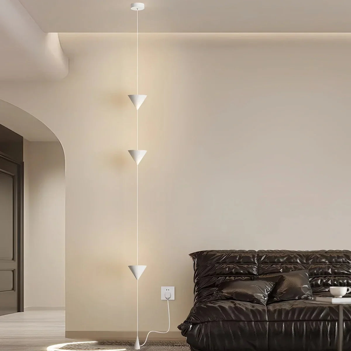 Cone Desigh Hanging Cable Floor Lamp | Desfino