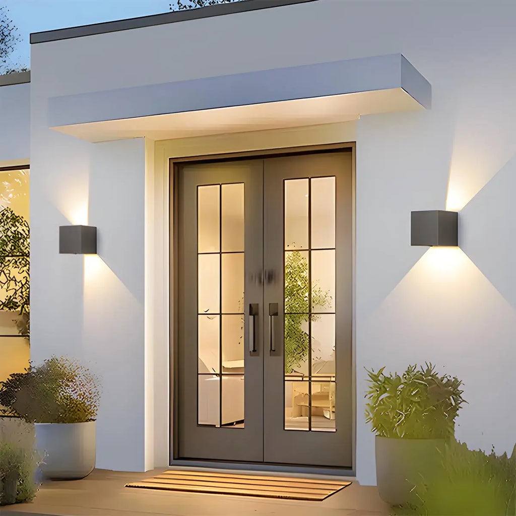 Wasserdichte LED-Gartenwandleuchte aus Aluminium für den Außenbereich | Desfino