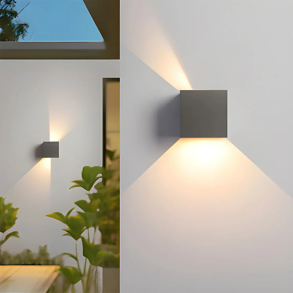 Wasserdichte LED-Gartenwandleuchte aus Aluminium für den Außenbereich | Desfino