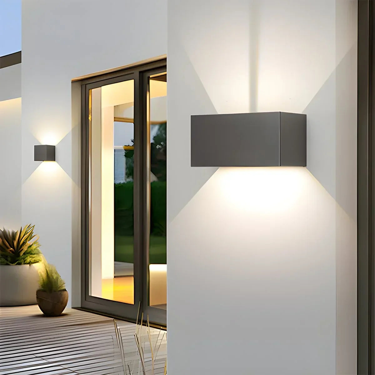 Wasserdichte LED-Gartenwandleuchte aus Aluminium für den Außenbereich | Desfino
