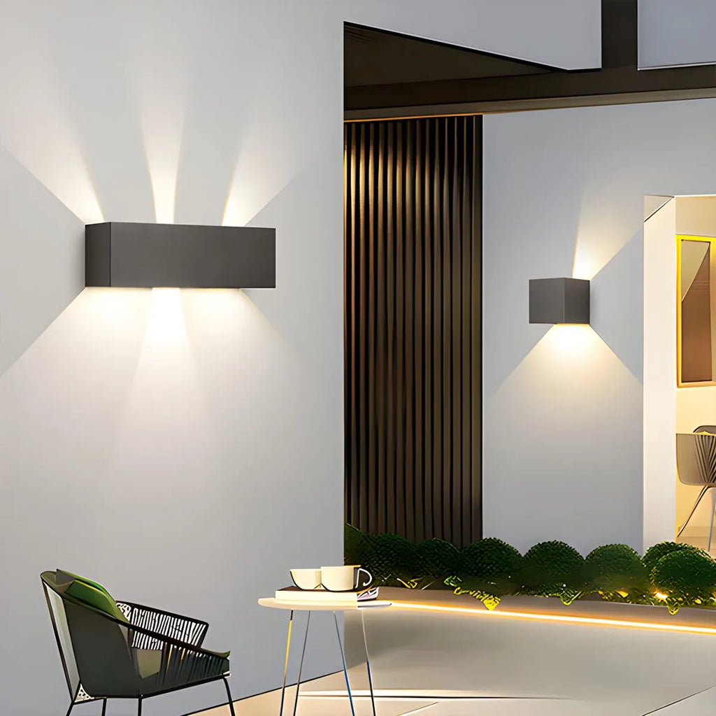 Wasserdichte LED-Gartenwandleuchte aus Aluminium für den Außenbereich | Desfino