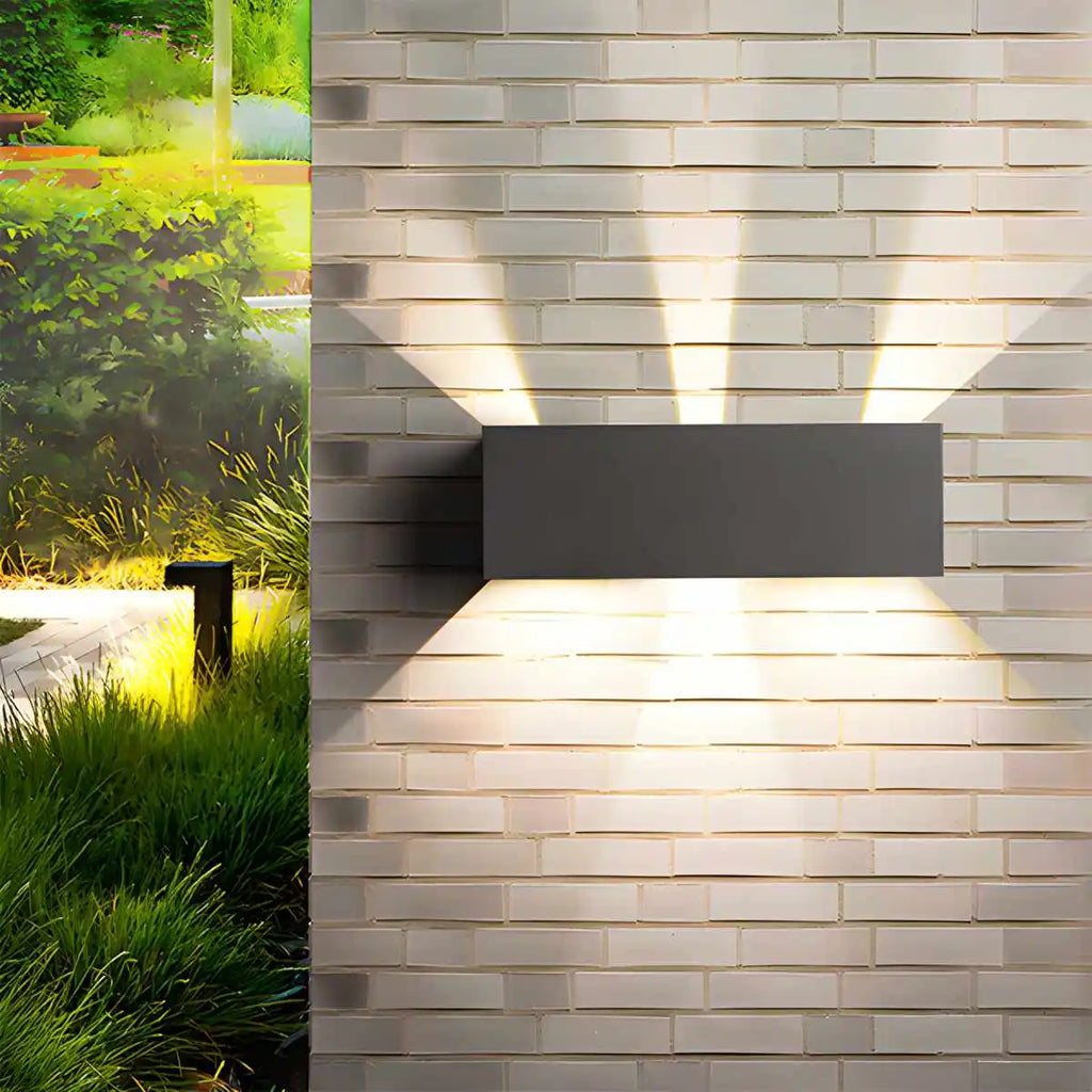 Wasserdichte LED-Gartenwandleuchte aus Aluminium für den Außenbereich | Desfino