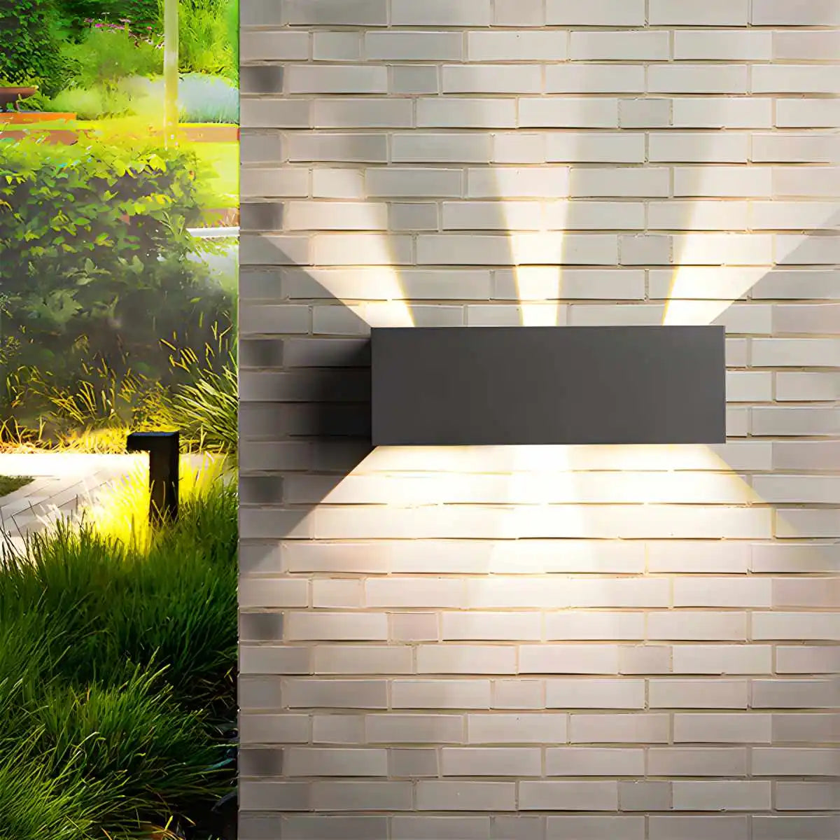 Wasserdichte LED-Gartenwandleuchte aus Aluminium für den Außenbereich | Desfino