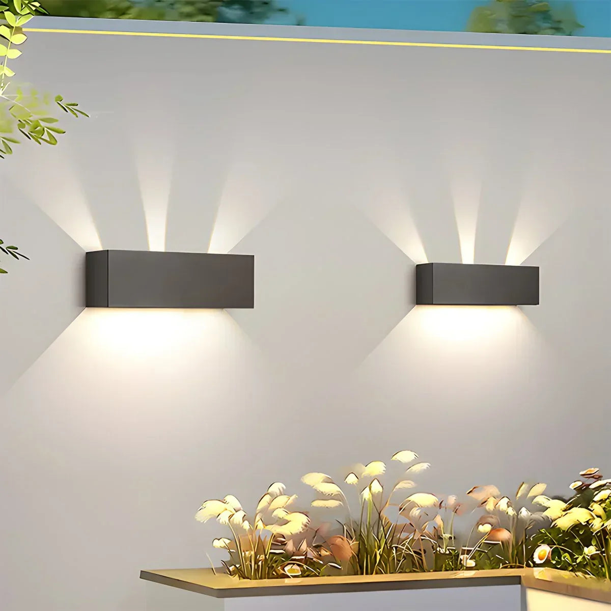 Wasserdichte LED-Gartenwandleuchte aus Aluminium für den Außenbereich | Desfino