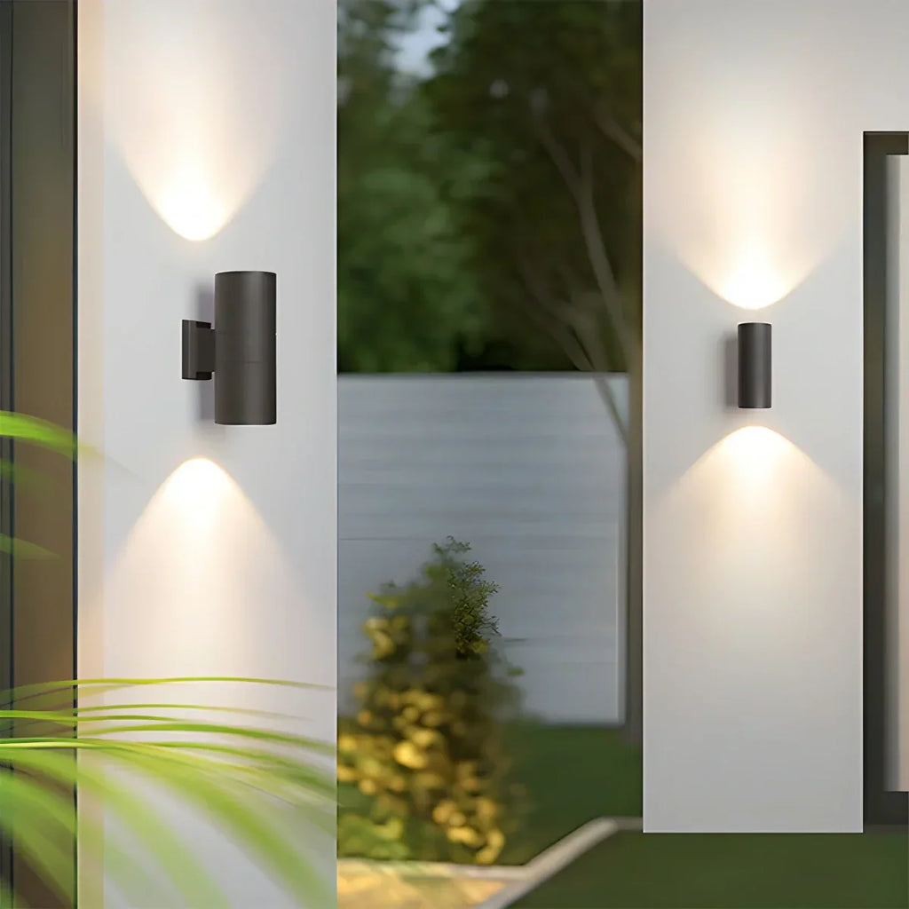 Outdoor Aluminum Cylinder Up and Down Wall Lamp | Desfino