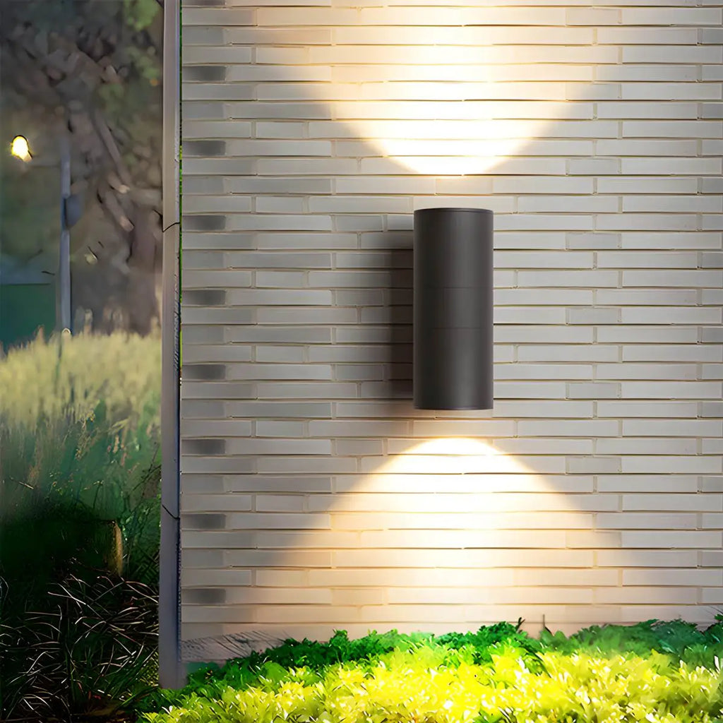Outdoor Aluminum Cylinder Up and Down Wall Lamp | Desfino