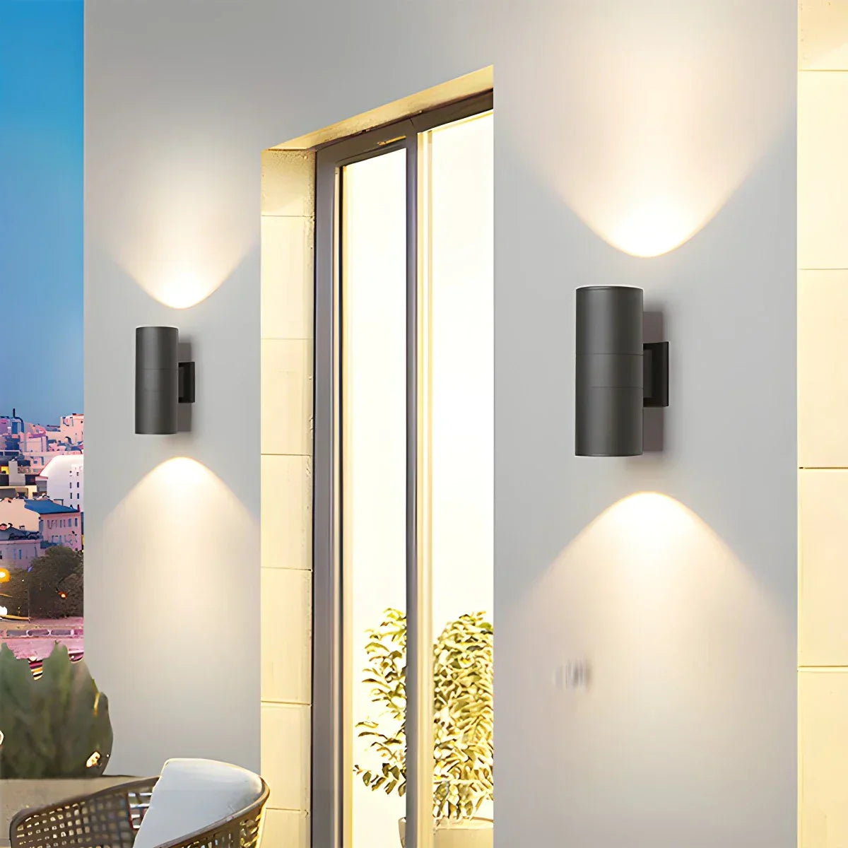 Outdoor Aluminum Cylinder Up and Down Wall Lamp | Desfino