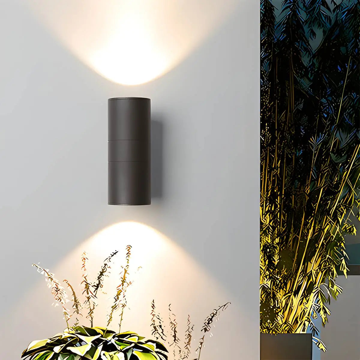 Outdoor Aluminum Cylinder Up and Down Wall Lamp | Desfino