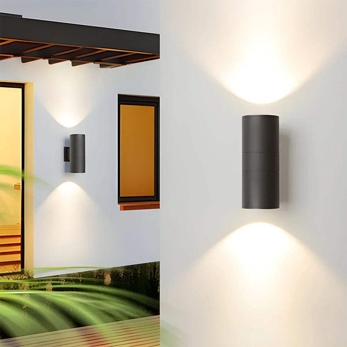 Outdoor Aluminum Cylinder Up and Down Wall Lamp | Desfino