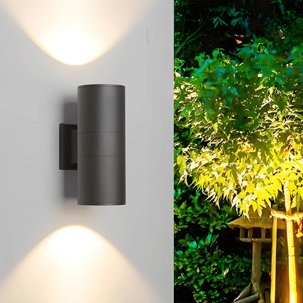 Outdoor Aluminum Cylinder Up and Down Wall Lamp | Desfino