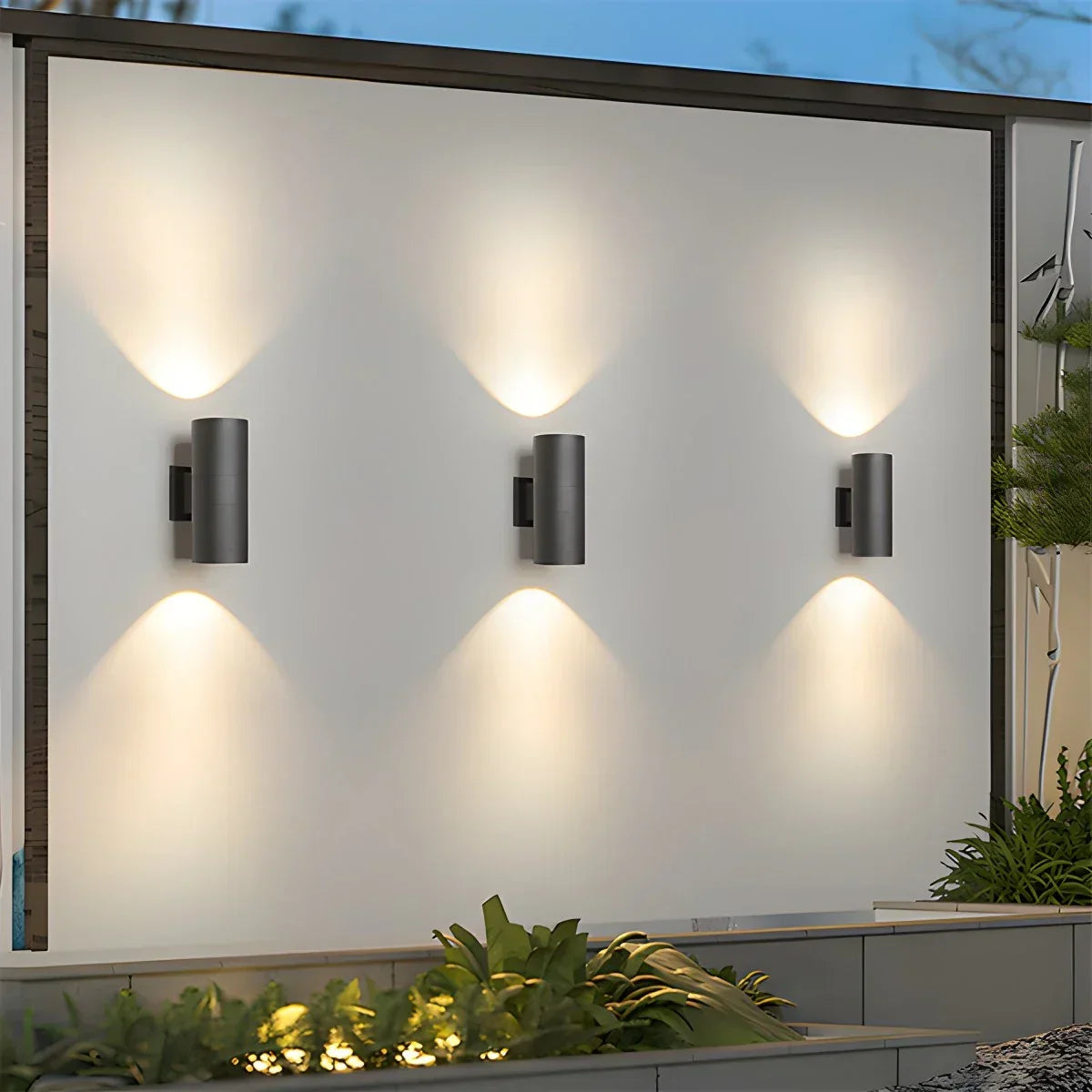 Outdoor Aluminum Cylinder Up and Down Wall Lamp | Desfino