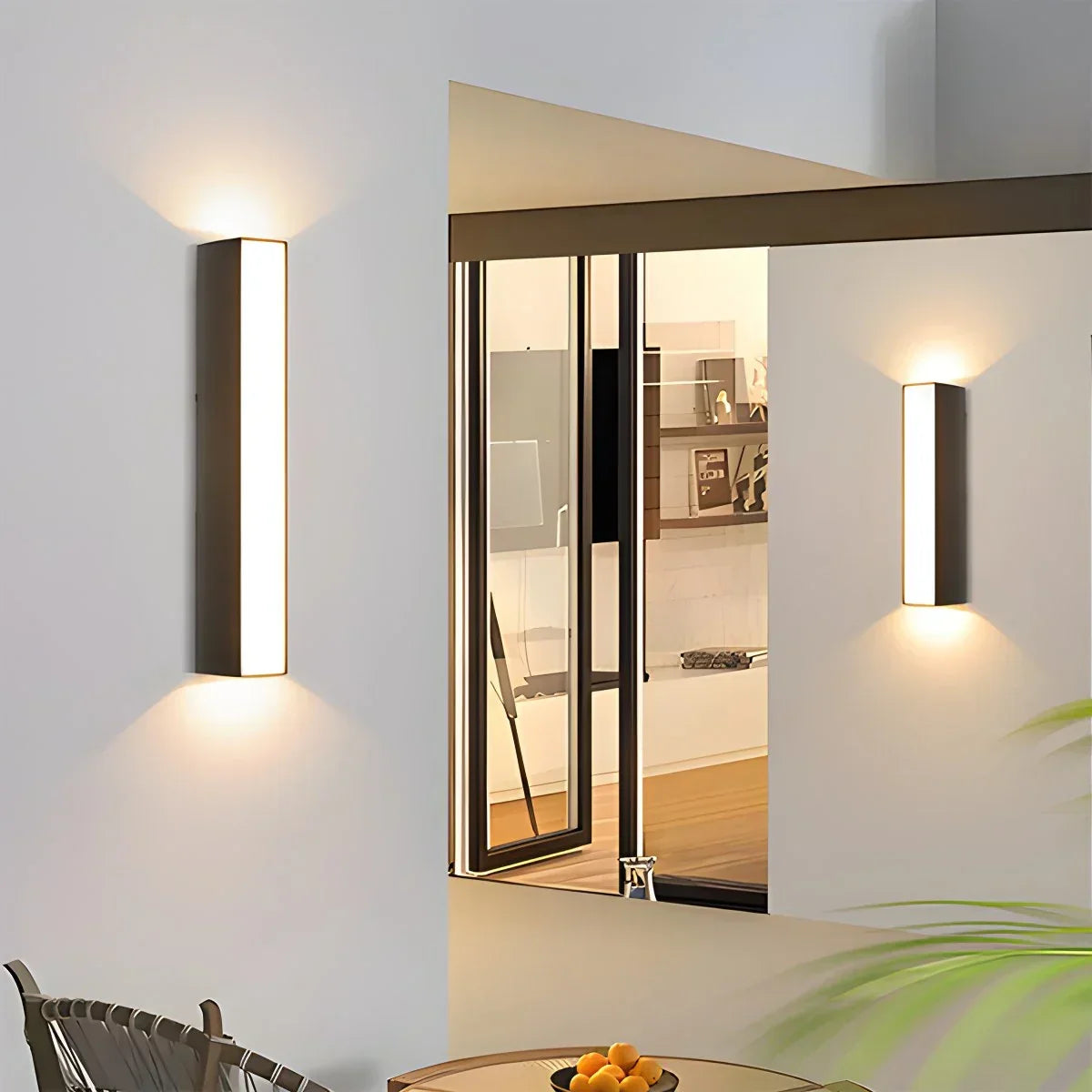 Wasserdichte LED-Wandleuchte aus Aluminium mit Lichtleiste für den Außenbereich | Desfino
