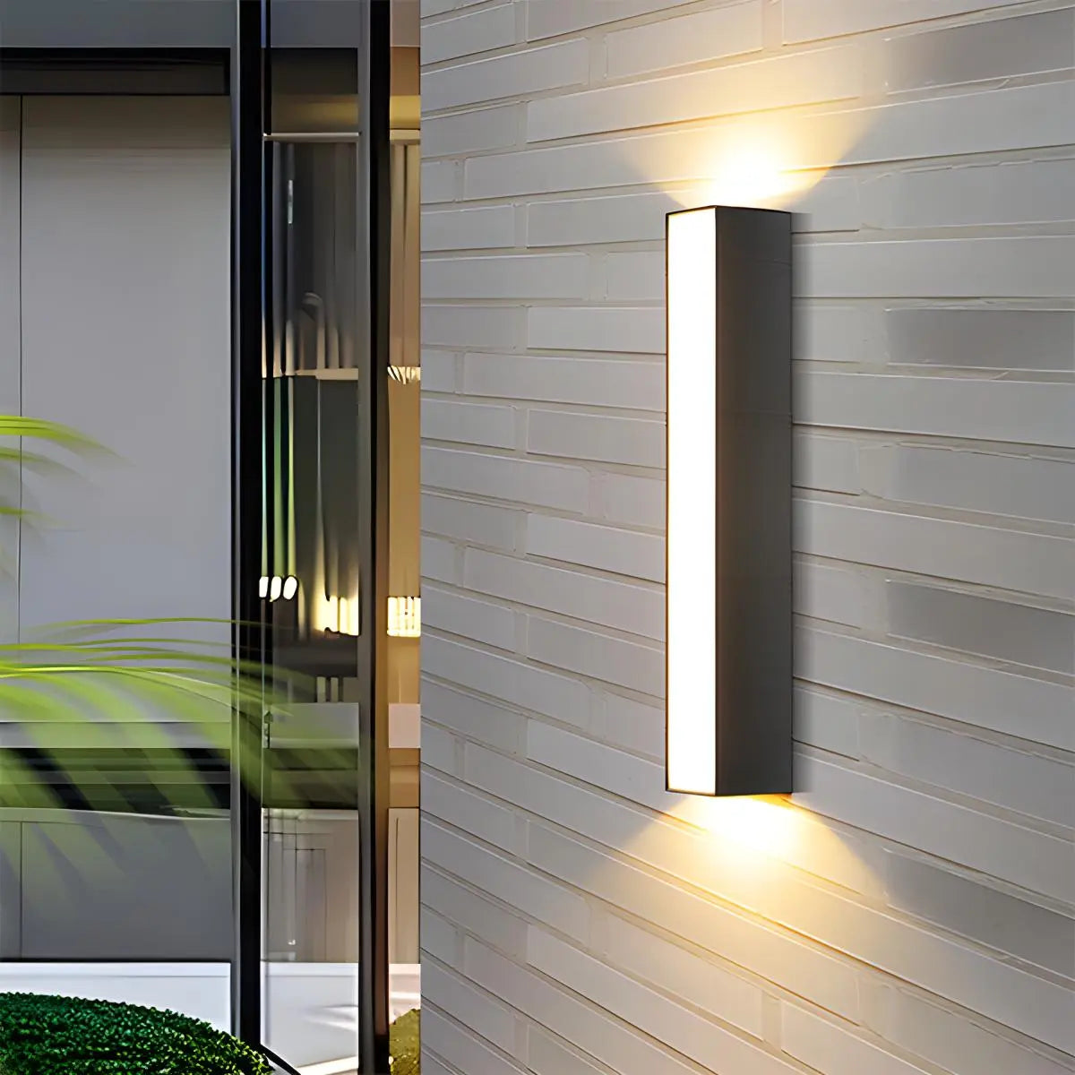 Wasserdichte LED-Wandleuchte aus Aluminium mit Lichtleiste für den Außenbereich | Desfino