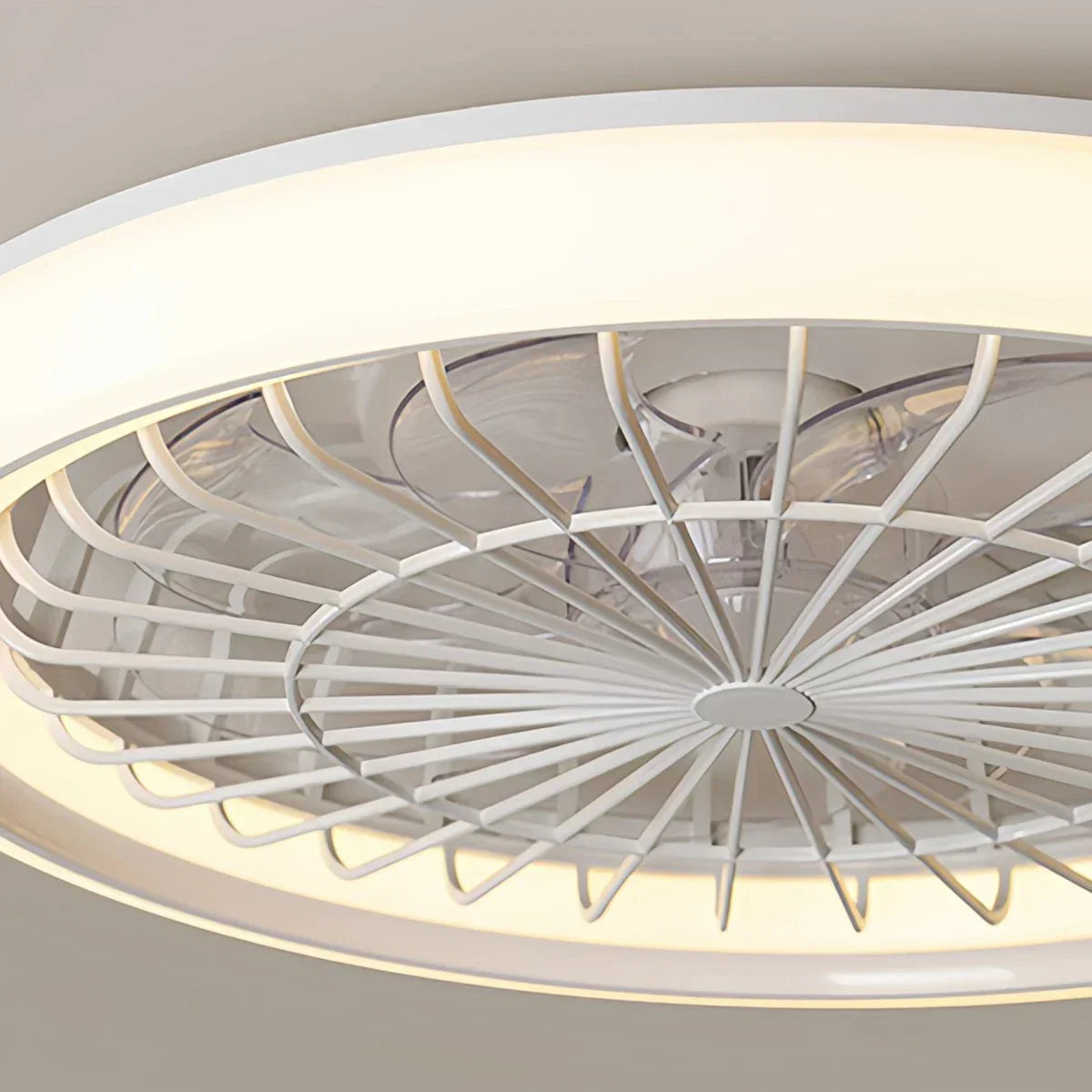 Modern Round LED Ceiling Fan Light for Bedroom | Desfino