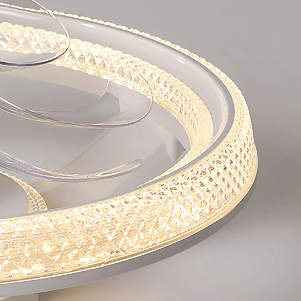 Kreative runde LED-Deckenventilatorleuchte | Desfino