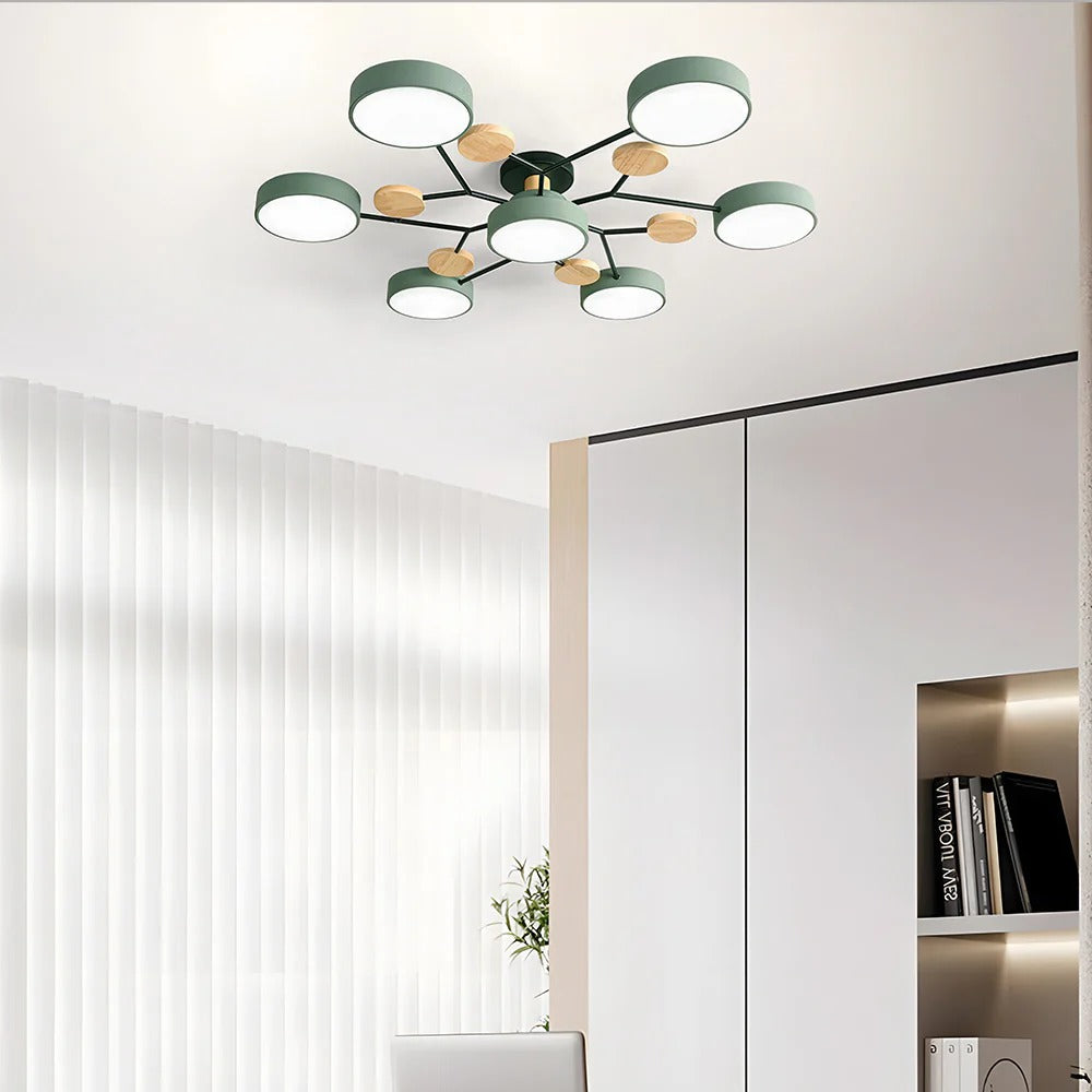 Marenco runder LED-Kronleuchter aus Eisen — zeitgemäßer Stil - Desfino