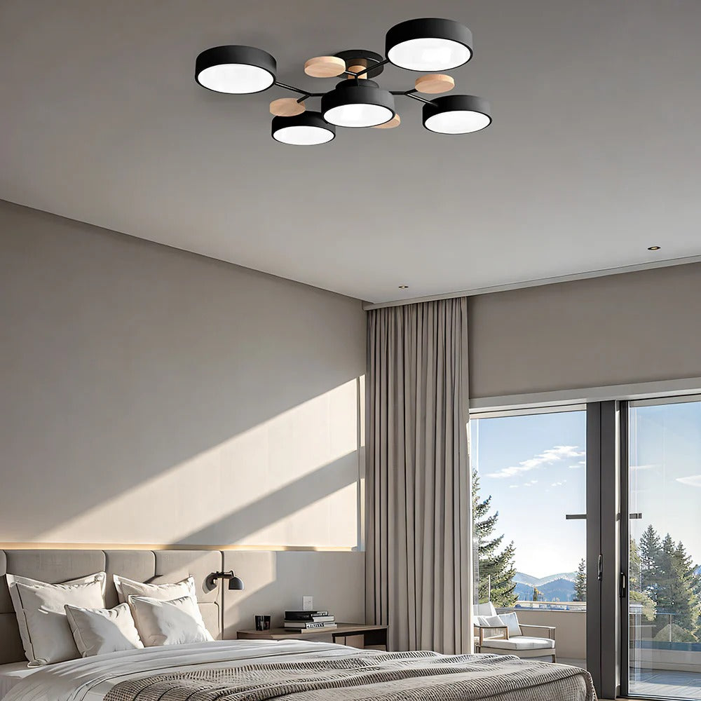 Marenco runder LED-Kronleuchter aus Eisen — zeitgemäßer Stil - Desfino