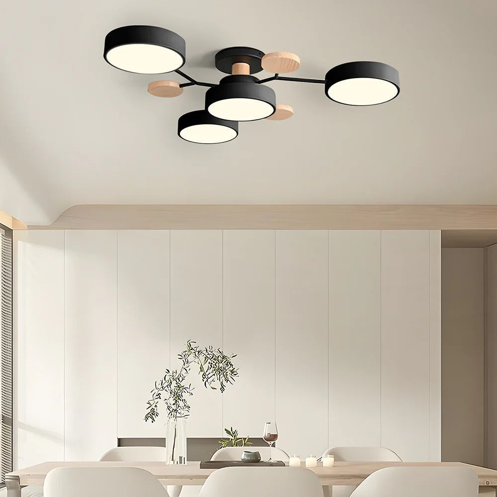 Marenco runder LED-Kronleuchter aus Eisen — zeitgemäßer Stil - Desfino