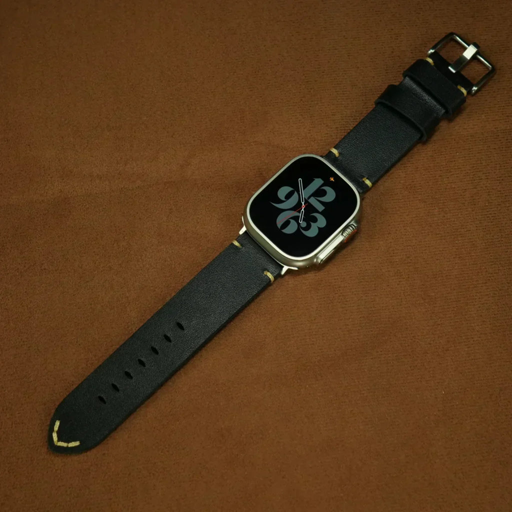 Marlo-læderrem til Apple Watch — bred og kraftig profil - Desfino