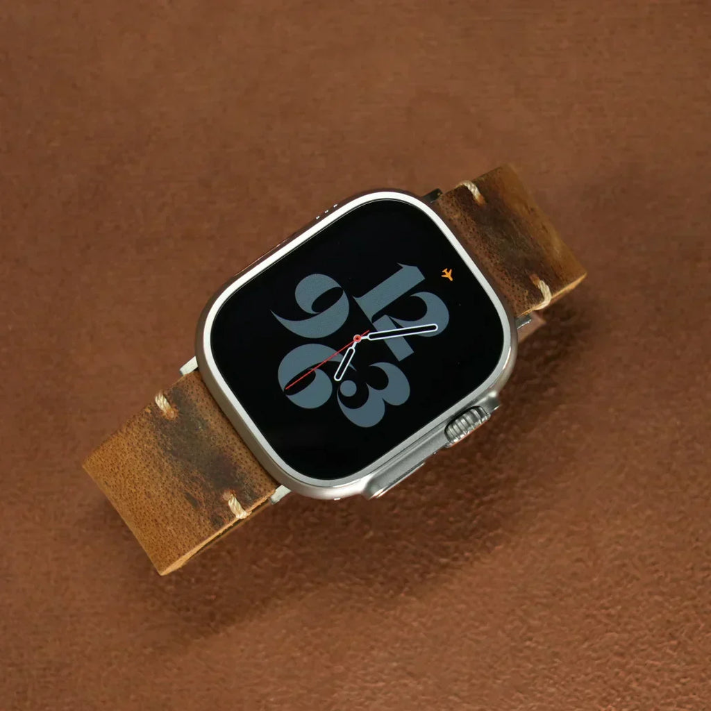 Marlo-læderrem til Apple Watch — bred og kraftig profil - Desfino