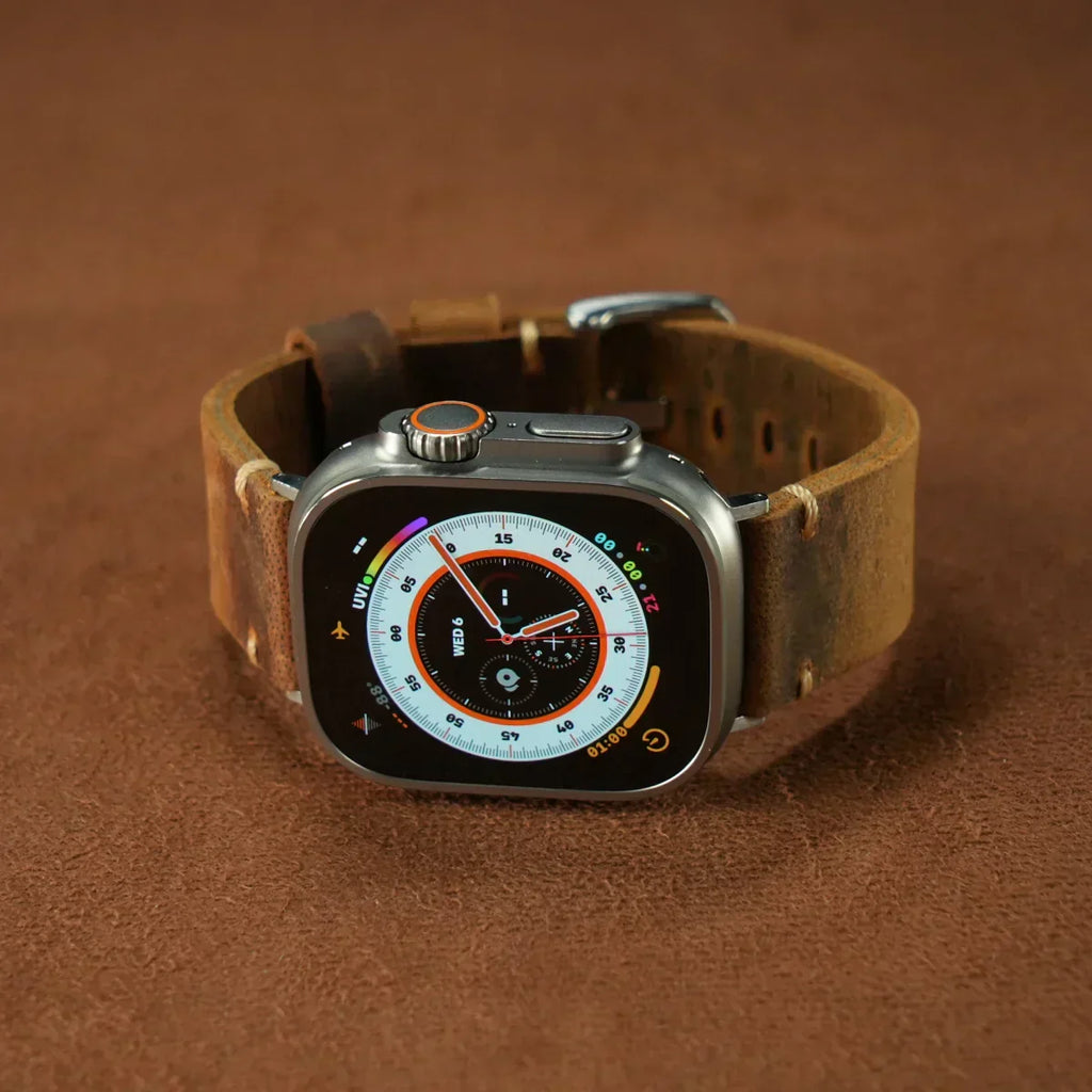 Marlo-læderrem til Apple Watch — bred og kraftig profil - Desfino