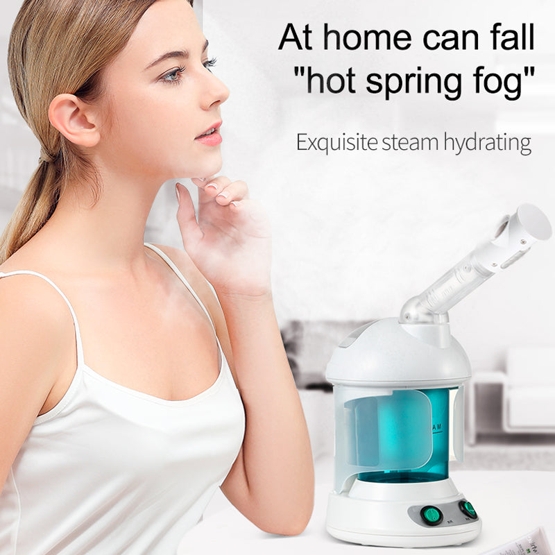 AureaGlow Pro Nano-Ionen-Gesichtsdampfer — verstellbarer 360-Grad-Arm - Desfino