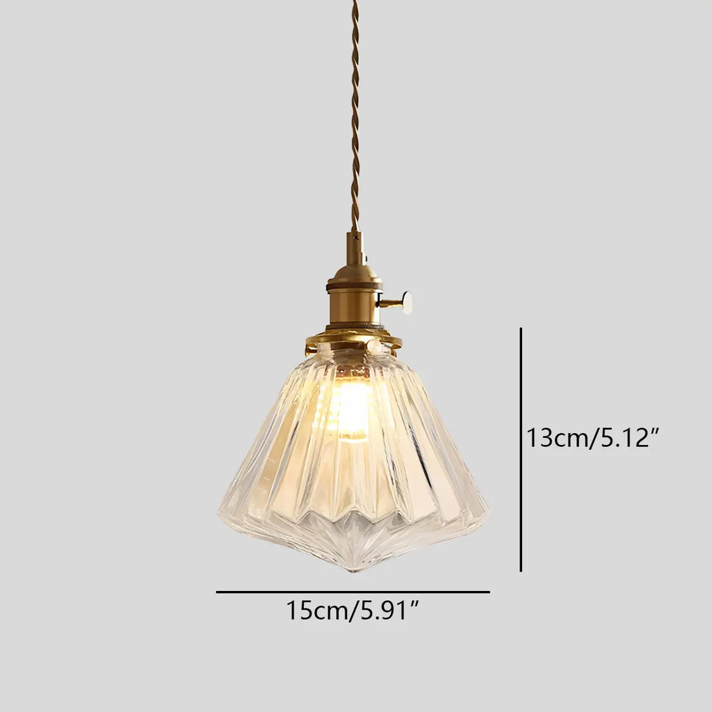 Isabel Glass Pendant Light for Kitchen Island | Desfino