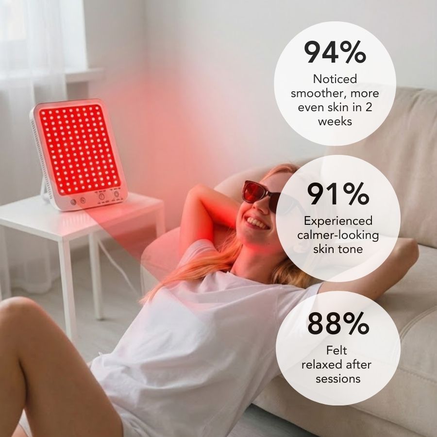 Panneau de luminothérapie rouge LuminaDeep — Collagène et récupération en 10 minutes | Desfino