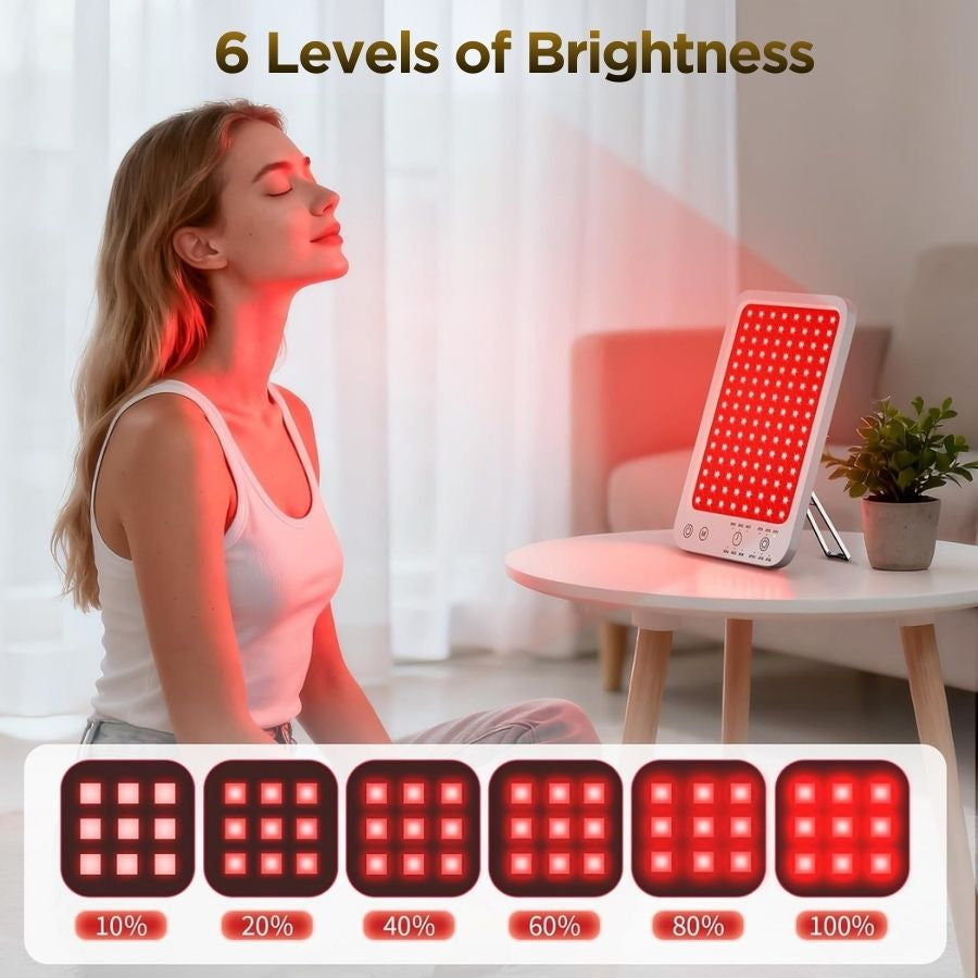 Panneau de luminothérapie rouge LuminaDeep — Collagène et récupération en 10 minutes | Desfino