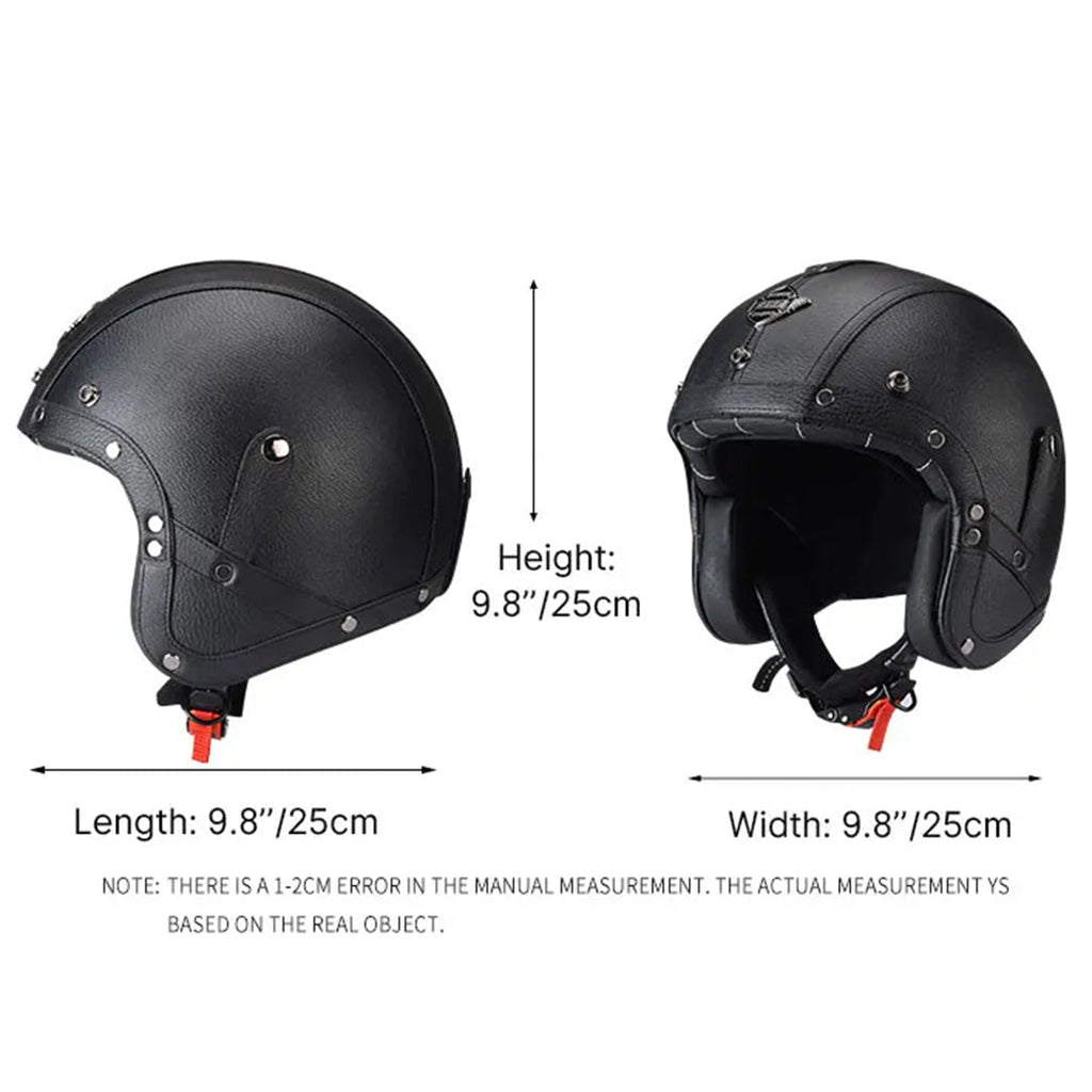 Casque de moto rétro jet 3/4 MotoJet — DOT & ECE certifié - Desfino