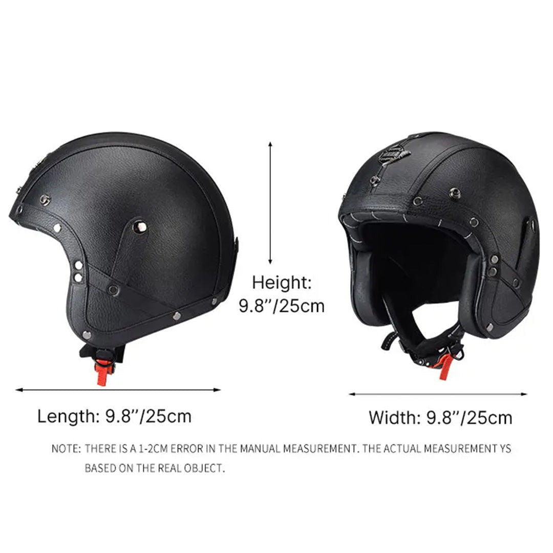 Casque de moto rétro jet 3/4 MotoJet — DOT & ECE certifié - Desfino
