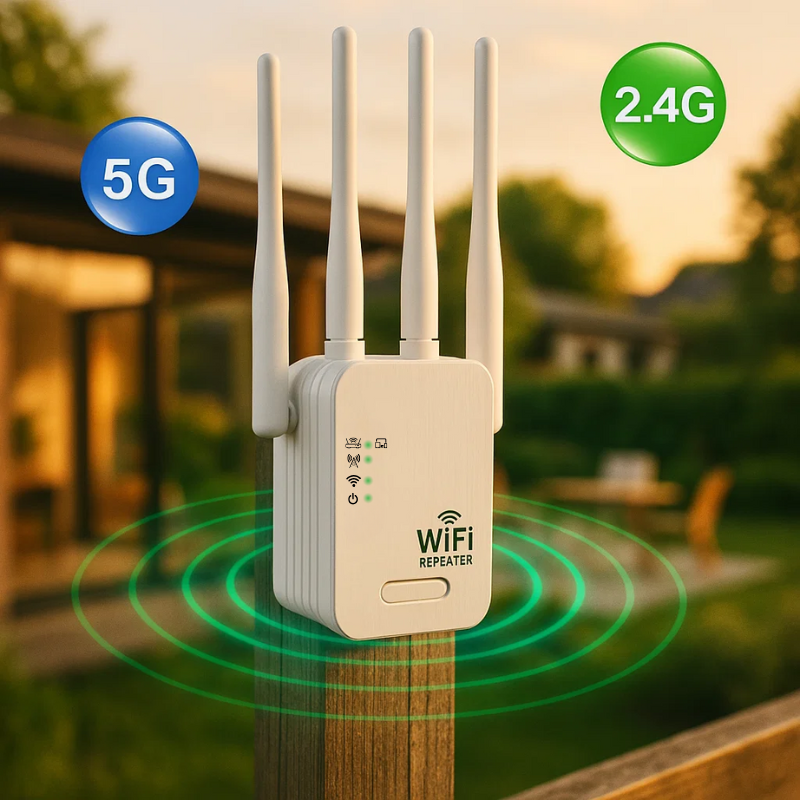 Gardex Compact Outdoor WiFi Range Booster — Reliable Wireless Coverage