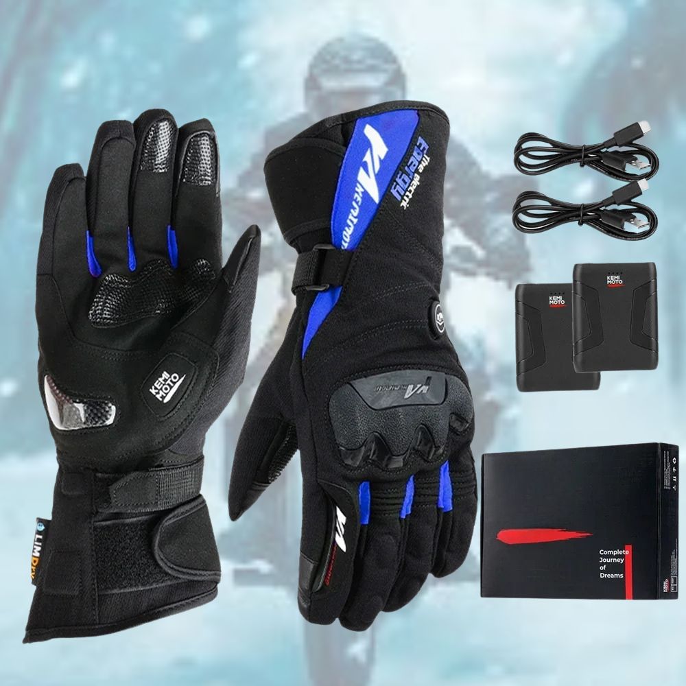 VeloWarm USB-aufladbare beheizte Motorradhandschuhe — 3 Heizstufen - Desfino