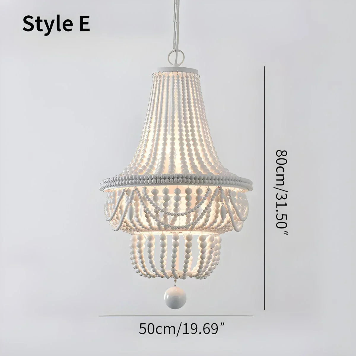 Retro Wooden Bead Chandelier for Dining Room | Desfino