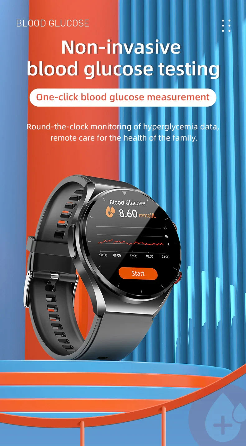 VitaPulse Pro ウォッチ — 非侵襲式血糖値・血圧・ECG・HRV・心拍数モニター - Desfino