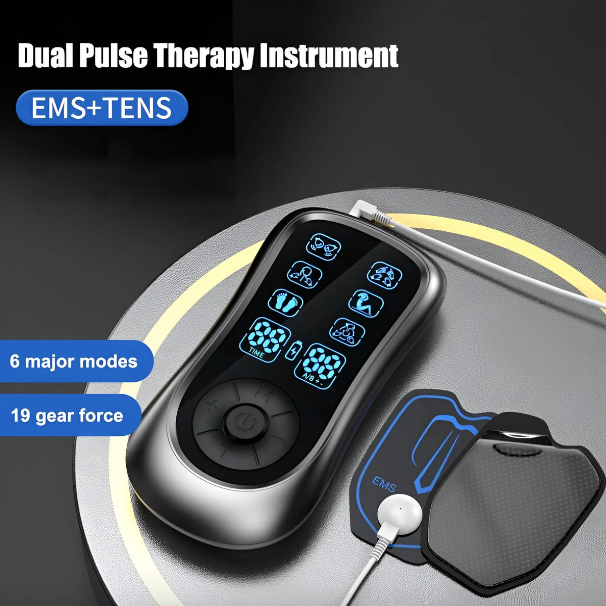 Appareil antidouleur EMS/TENS PulseFlex — stimulateur portable tout-en-un | Desfino