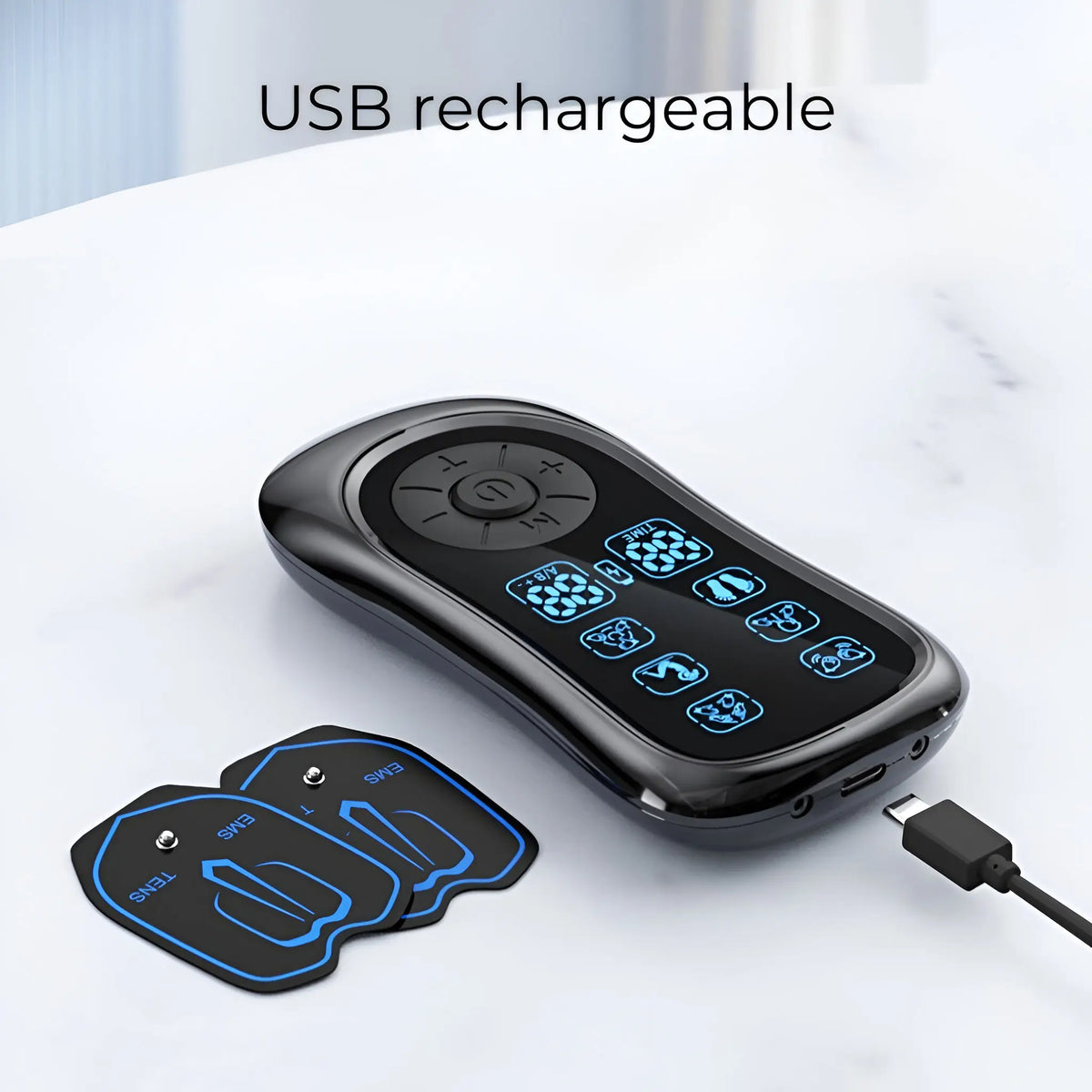 Appareil antidouleur EMS/TENS PulseFlex — stimulateur portable tout-en-un | Desfino
