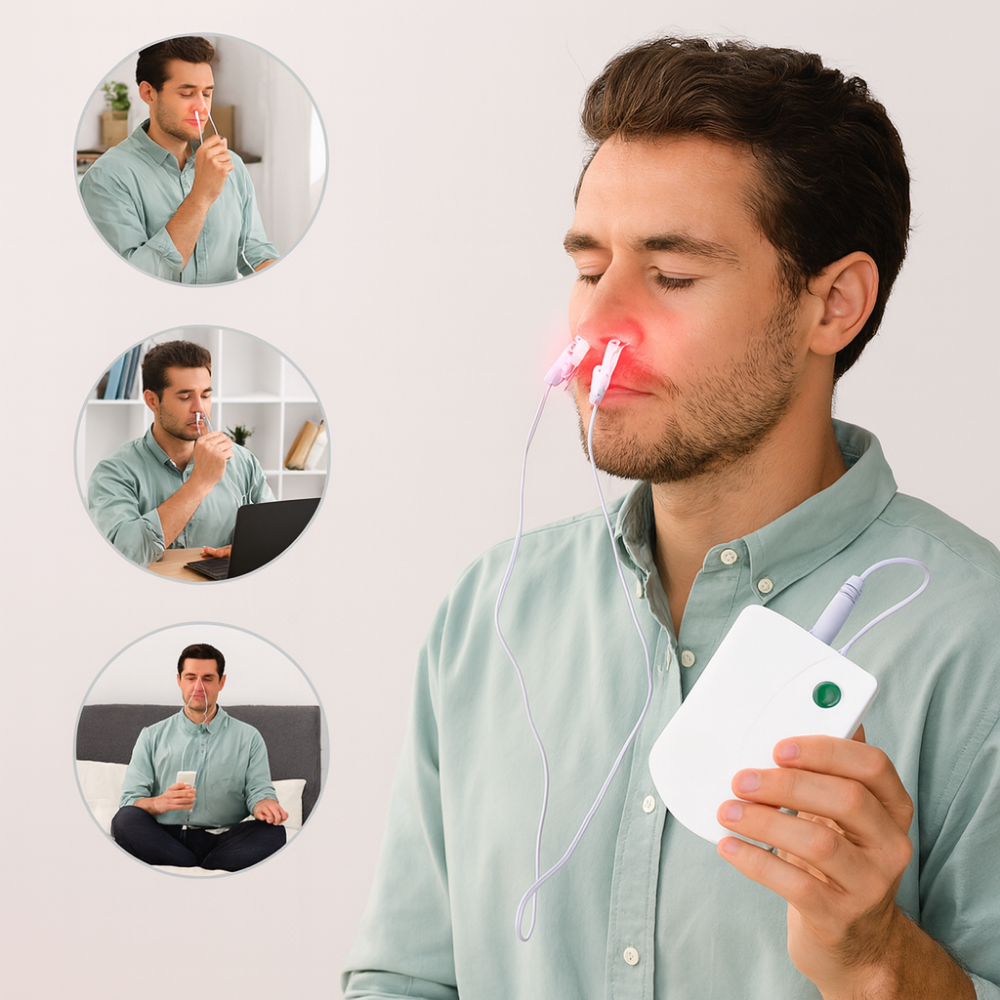 Nasal Irrigation Infrared Light Therapy Device