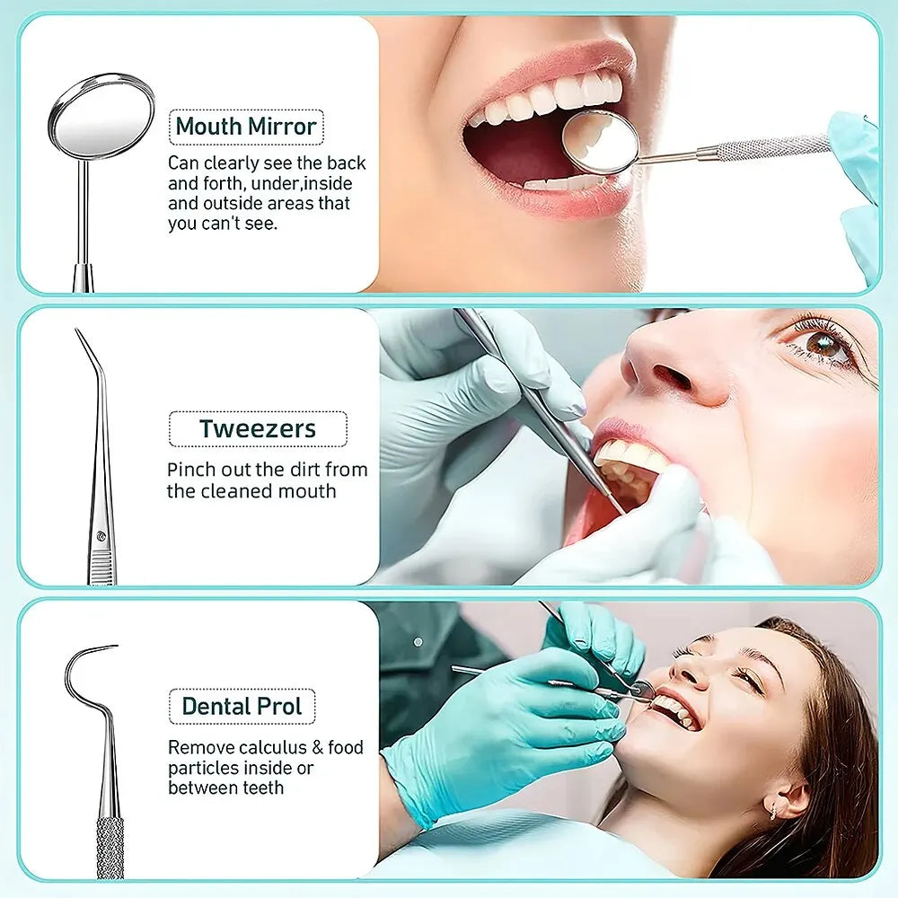 SonicDent 38 kHz Ultrasonic Teeth Cleaner — LED Light, USB Rechargeable - Desfino