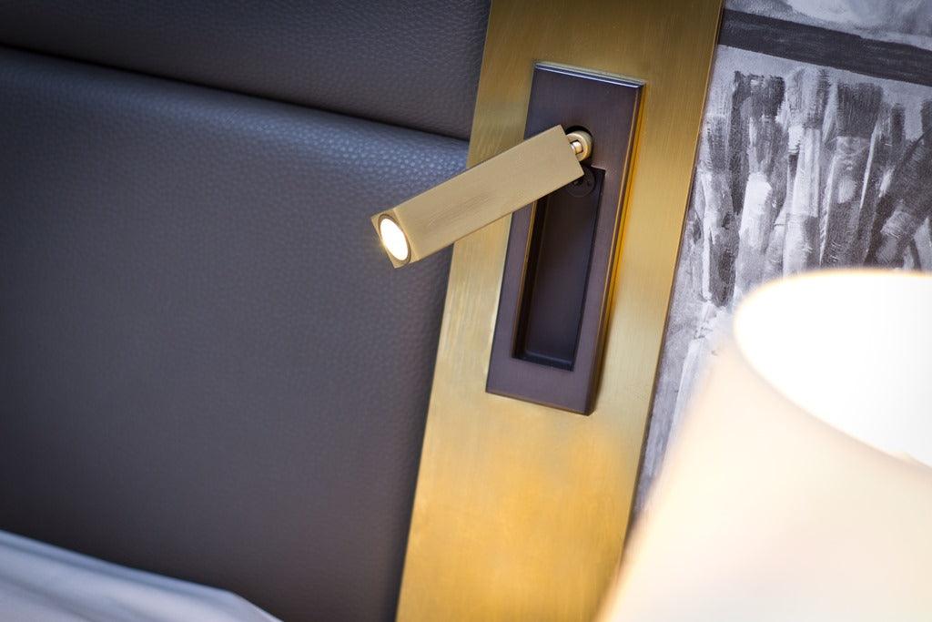 Applique murale LED encastrée NexaWall pour chevet - Minimaliste et peu encombrante - Desfino