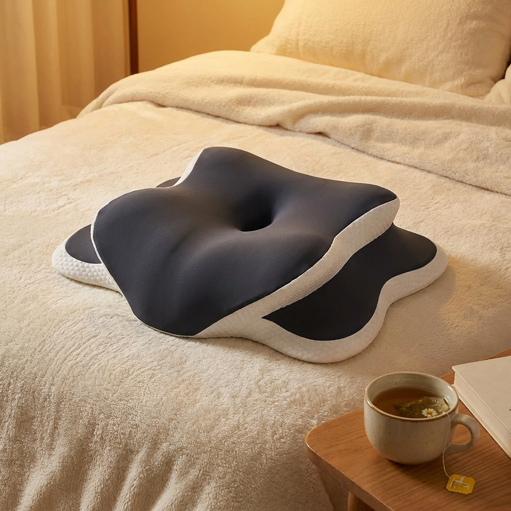 Muotoiltu memory foam -niskatyyny – kylki- ja vatsamakuulla nukkuville - Desfino